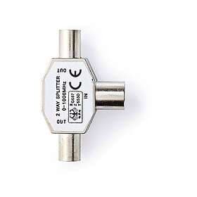 Nedis Coax Adapter 2x Coax Hane Coax Hona Silver