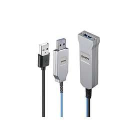 Lindy USB A - USB A 3.2 Gen 1 Cable 30m Blue, Silver