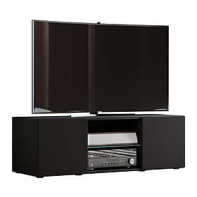VCM NORDIC Lowina 115 TV Stand med 2 dörrar och 1 hylla glas trä