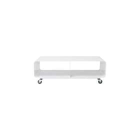 Kare Lounge TV-bord, med hjul vitt stål (90x42)