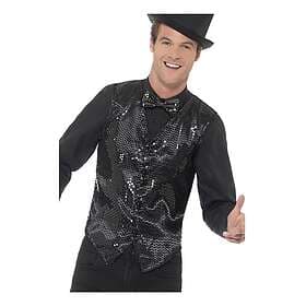 Smiffys Sequin Vest Black Costume