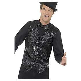 Smiffys Sequin Vest Black Small Costume