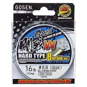 Gosen Hard Type 8x 300 M Braided Line Silver 0.171 mm