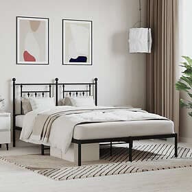 vidaXL Bed Frame med huvudgavel metall svart 140x190 cm 353537