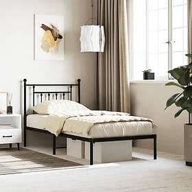 vidaXL Bed Frame med huvudgavel metall svart 80x200 cm 353528