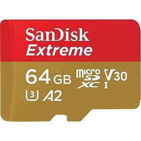 SanDisk Extreme microSDXC Class 10 UHS-I U3 V30 A2 170/80MB/s 64GB
