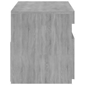 vidaXL TV Stand med LED-belysning grå sonoma 75x35x40 cm 815125