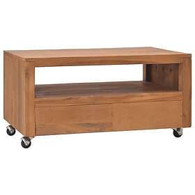 vidaXL TV Stand med hjul 80x50x42 cm massiv teak 326130