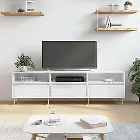 vidaXL TV Stand 150x30x44.5 cm white high gloss constructed wood