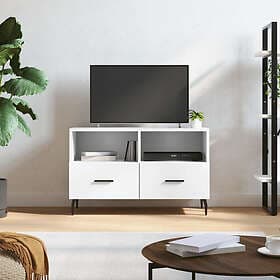 vidaXL TV Stand vit 80x36x50 cm konstruerat trä 828988