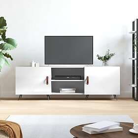 vidaXL TV Stand white high gloss 150x30x50 cm constructed wood 829070