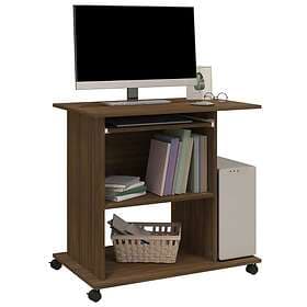 vidaXL Datorbord brun ek 80x50x75 cm konstruerat trä 815545