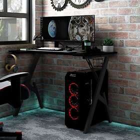 vidaXL Gamingskrivbord med Y-formade ben svart 90x60x75 cm 325404