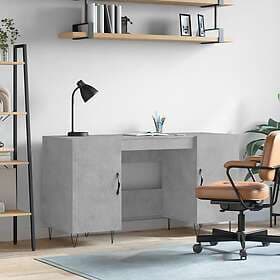vidaXL Desk Concrete Gray 140x50x75 cm Engineered Wood