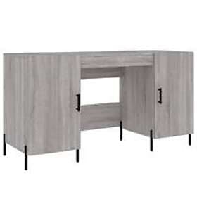 vidaXL Desk grå sonoma 140x50x75 cm konstruerat trä 829562