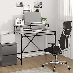 vidaXL Desk grå sonoma 100x50x90 cm konstruerat trä och järn 826702