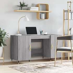 vidaXL Desk grå sonoma 140x50x75 cm konstruerat trä 829530