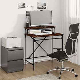 vidaXL Desk rökfärgad ek 80x50x90 cm konstruerat trä och järn 826706