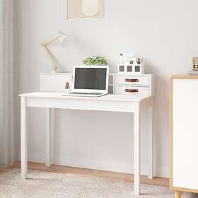 vidaXL Desk vit 110x50x93 cm massiv furu 823530