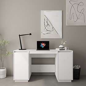 vidaXL Desk vit 140x50x75 cm massiv furu 814325