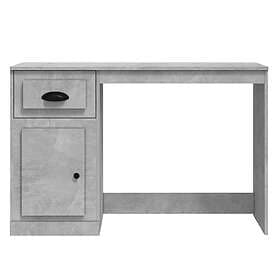 vidaXL Desk med låda betonggrå 115x50x75 cm konstruerat trä 816476