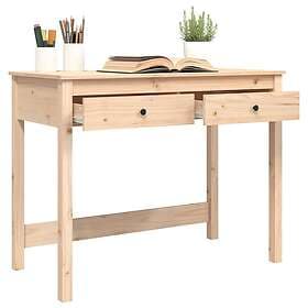vidaXL Desk med lådor 110x50x75 cm massiv furu 824643