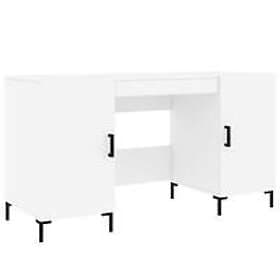 vidaXL Desk vit 140x50x75 cm konstruerat trä 829548