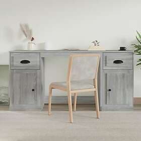 vidaXL Desk med skåp grå sonoma konstruerat trä 3185333