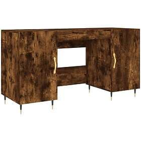vidaXL Desk Smoke Oak 140x50x75 cm