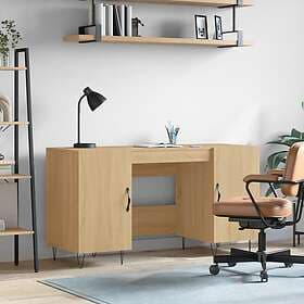 vidaXL Desk sonoma-ek 140x50x75 cm konstruerat trä 829543