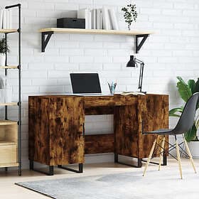 vidaXL Desk rökfärgad ek 140x50x75 cm konstruerat trä 829577
