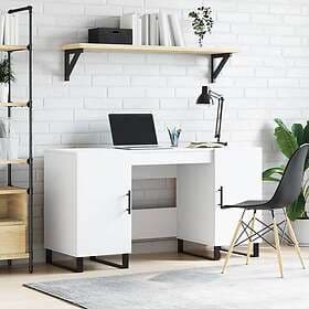 vidaXL Desk vit 140x50x75 cm konstruerat trä 829572