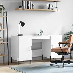 vidaXL Desk vit högglans 140x50x75 cm konstruerat trä 829558