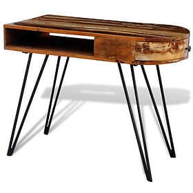 vidaXL Desk Recycled Solid Wood with Iron Legs 241641