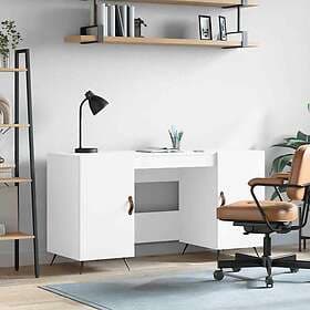 vidaXL Desk vit 140x50x75 cm konstruerat trä 829516