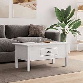 vidaXL Soffbord BODO vit 100x55x45 cm massiv furu 355068