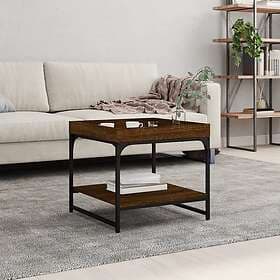 vidaXL Soffbord brun ek 49.5x49.5x45 cm konstruerat trä 832812