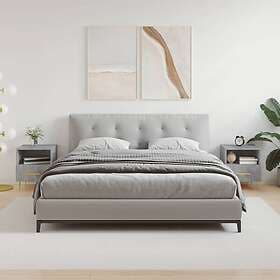 vidaXL Sängbord 2 st betonggrå 40x35x47.5 cm konstruerat trä 827413