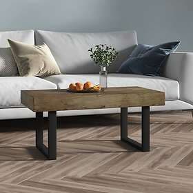 vidaXL Soffbord mörkbrun och svart 90x45x40 cm MDF järn 286100