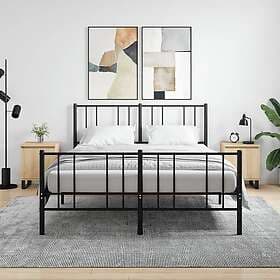vidaXL Sängbord 2 st sonoma-ek 40x30x50 cm konstruerat trä 826851