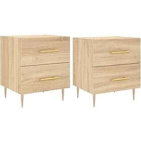 vidaXL Sängbord 2 st sonoma-ek 40x35x47.5 cm konstruerat trä 827283