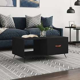 vidaXL Soffbord svart 90x50x40 cm konstruerat trä 829181