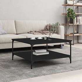 vidaXL Soffbord svart 80x80x40 cm konstruerat trä 832838