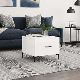 vidaXL Soffbord vit högglans 50x50x40 cm konstruerat trä 829400