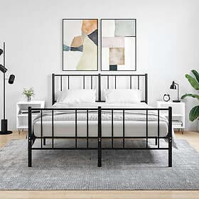 vidaXL Sängbord 2 st vit 40x30x50 cm konstruerat trä 826781