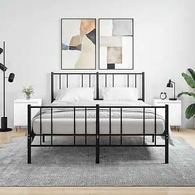 vidaXL Sängbord 2 st vit 40x30x50 cm konstruerat trä 826829