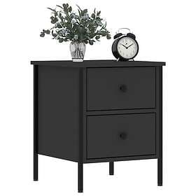 vidaXL Nightstand 2 pcs Black 40x42x50cm Constructed Wood 825984