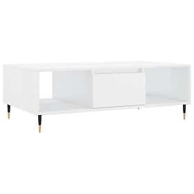vidaXL Soffbord vit högglans 104x60x35 cm konstruerat trä 827078