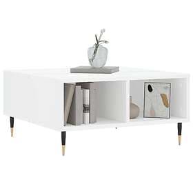 vidaXL Soffbord vit högglans 60x60x30 cm konstruerat trä 827030