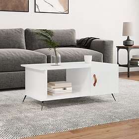 vidaXL Coffee Table White High Gloss 90x50x40cm Constructed Wood 829462